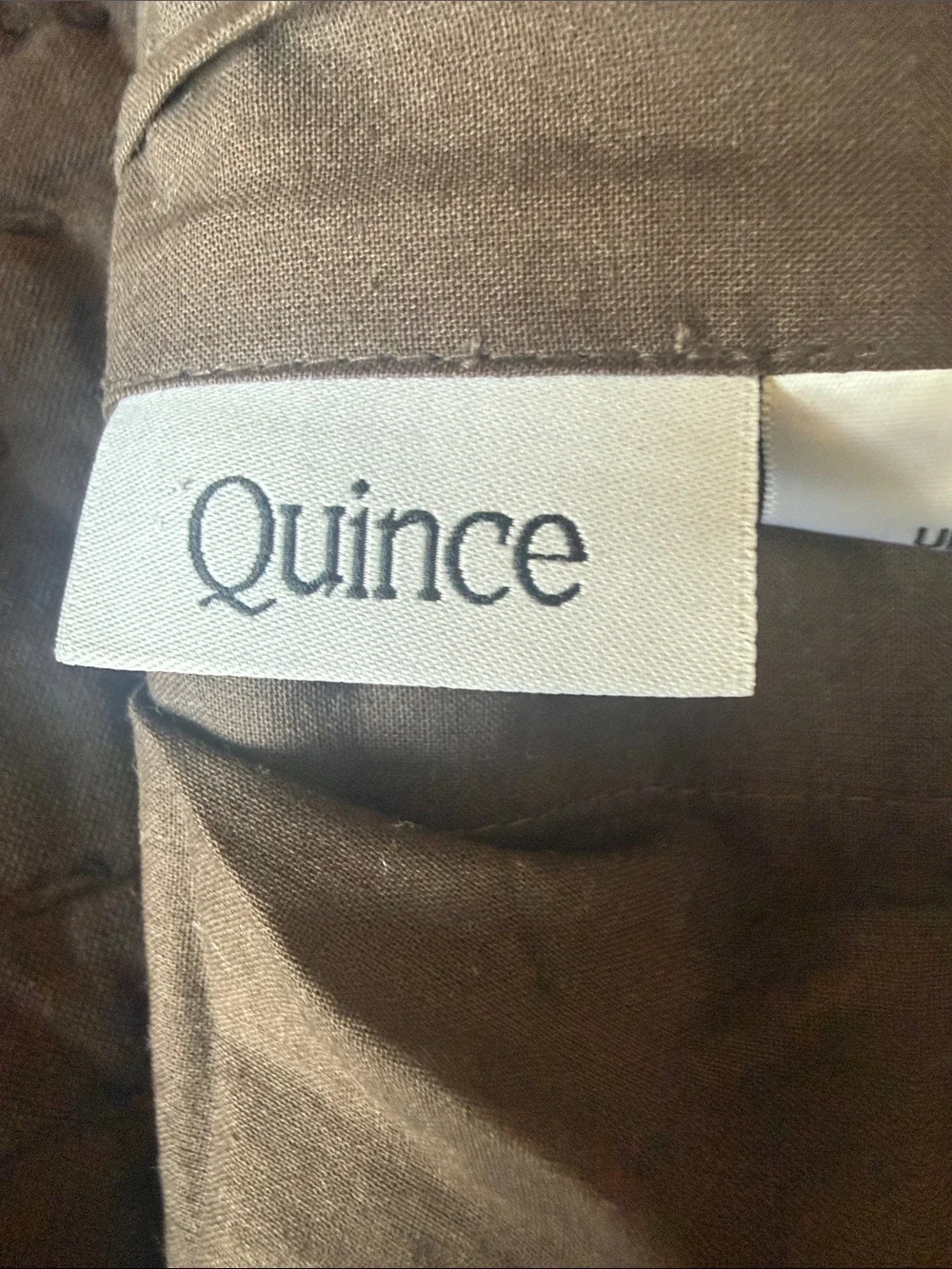 NWOT Brown Quilted Cotton Shams - King